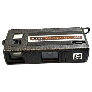 Kodak Trimlite Tele-Instamatic 608 Camera w/ Disposable Flash* Tested*